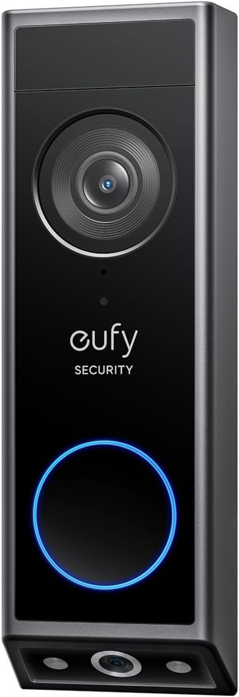 eufy Sonnette vidéo E340, double caméra 2K Full HD, vision nocturne couleur, carillon sans fil, stockage local 128 Go