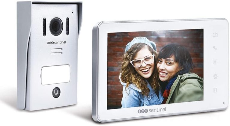 SCS Sentinel Visiokit 7 - Interphone vidéo filaire, platine de rue aluminium IP55, écran 7 pouces à touches sensitives